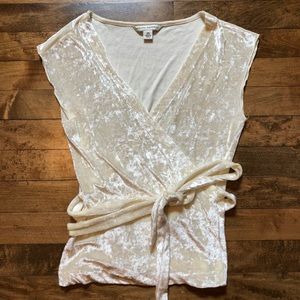 velvet wrap top